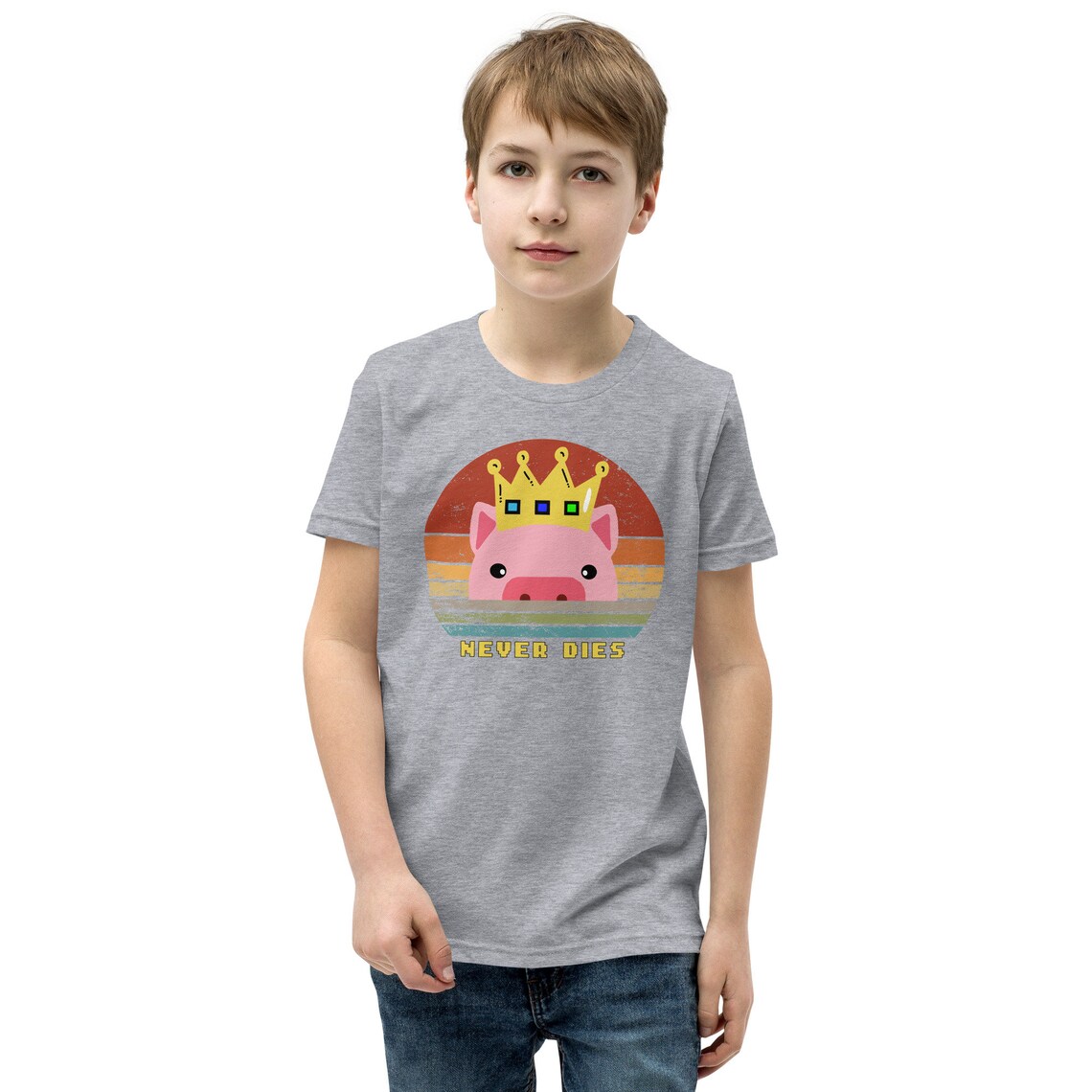 Technoblade Youth Shirt – Retro Dream SMP Tee for Kids - Image 2