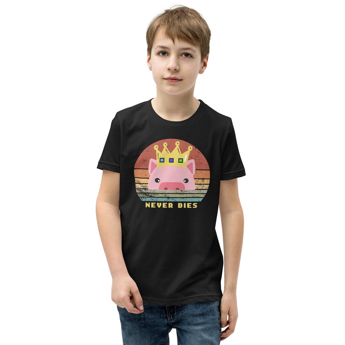 Technoblade Youth Shirt – Retro Dream SMP Tee for Kids - Image 3