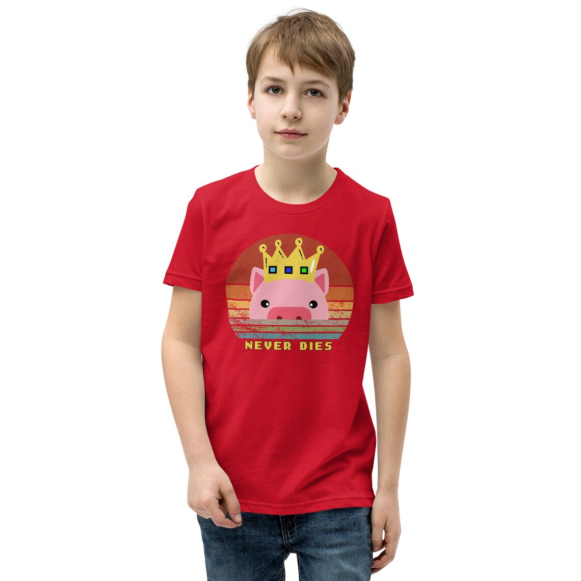 Technoblade Youth Shirt – Retro Dream SMP Tee for Kids - Image 4
