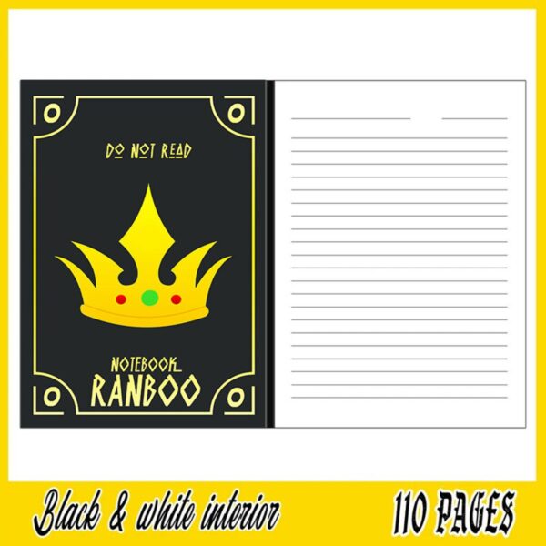 Ranboo Do Not Read Notebook : Ranboo crown notebook - Dream Smp notebook Paperback - Image 3