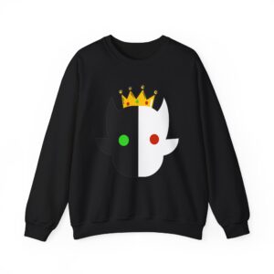 Aesthetic Crown Face Sweatshirt– Crown Sweatshirt– Cute Gaming Sweatshirt – Perfect Gift for Gamers – Unisex Sweatshirt