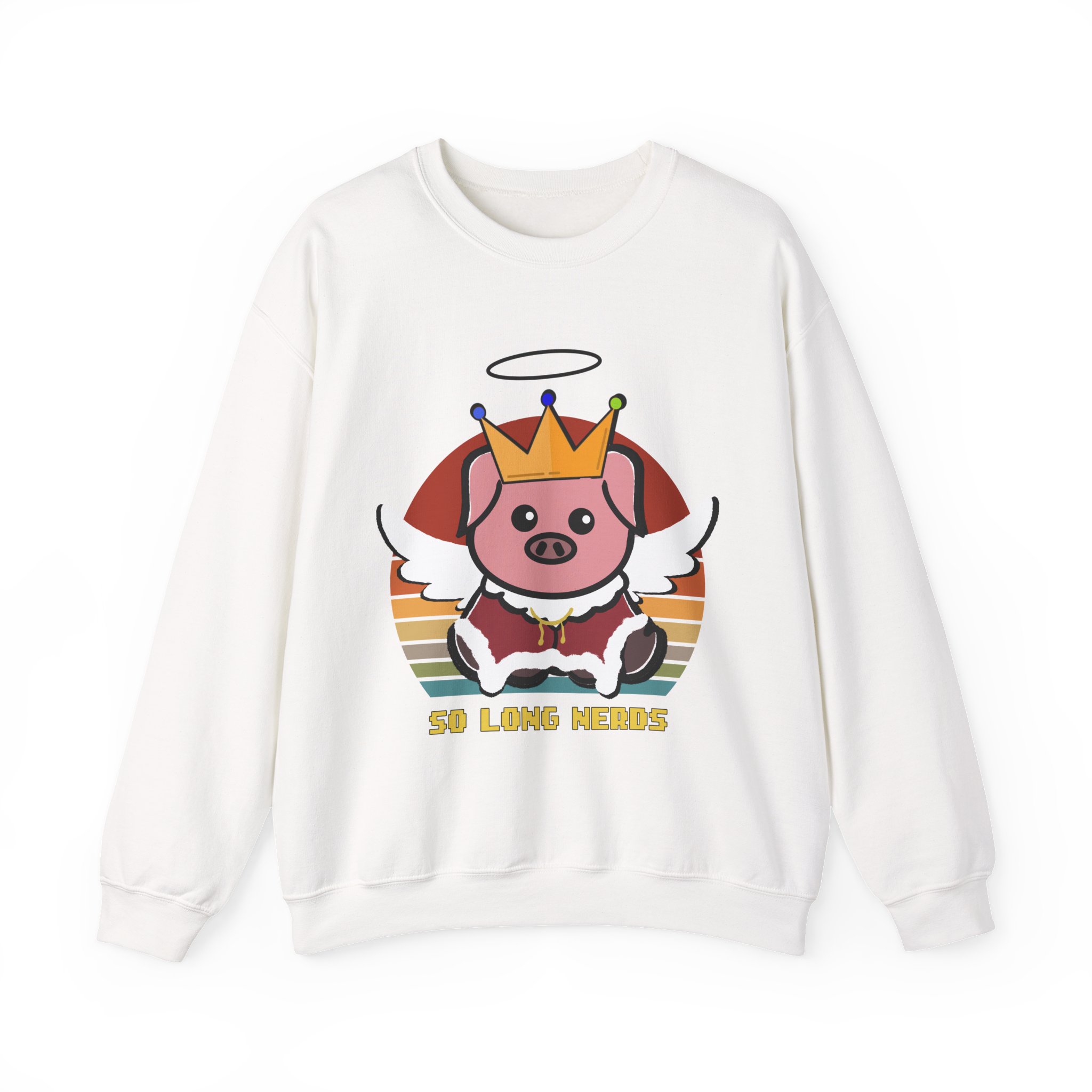 So long nerds Sweatshirt - Retro Style Gift For Gamers - Unisex Heavy Blend Crewneck Sweatshirt